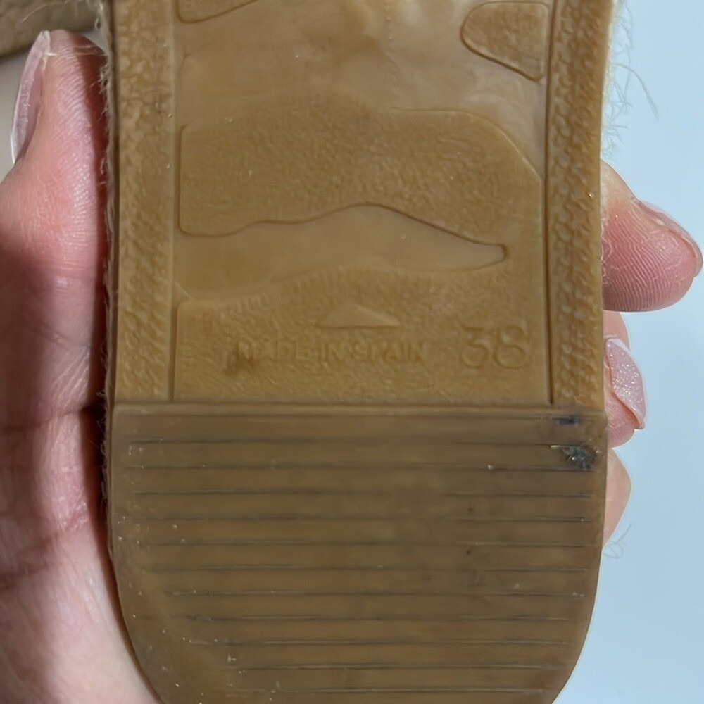 Carvela Kurt Geiger Women's Silver Leather‎ Espadrilles Sz 38 (US 8) Metallic - Picture 10 of 11